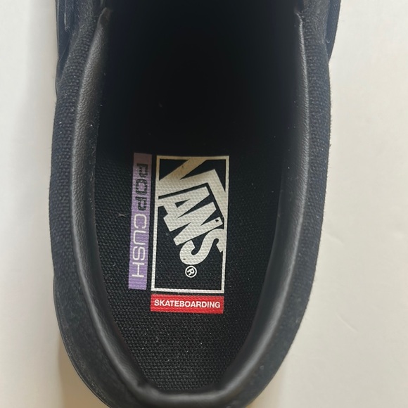Vans Pop Cush Slip-ons Men’s Size 10 in All Black - Picture 4 of 16